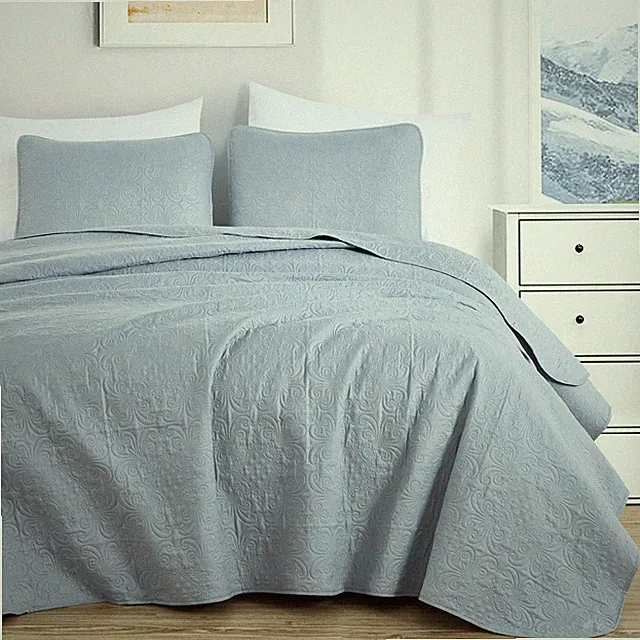 Chezmoi Collection Luca 3-Piece Medallion Oversized Bedspread Coverlet Set